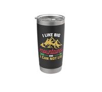 I Like Big Mountains And I Can Not Lie Camping Hiking Camper Vaso térmico de acero inoxidable de doble pared