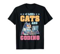 I Like Cats and Coding Programador de tecnología de pasión Camiseta