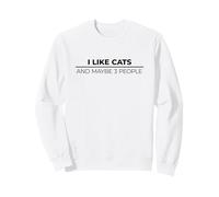 I Like Cats and Maybe Three People Sudadera