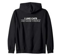 I Like Cats and Maybe Three People Sudadera con Capucha