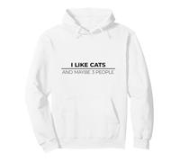 I Like Cats and Maybe Three People Sudadera con Capucha