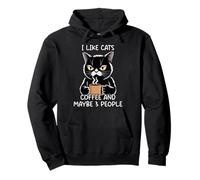 I Like Cats Coffee and Maybe 3 People Sudadera con Capucha