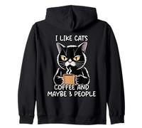 I Like Cats Coffee and Maybe 3 People Sudadera con Capucha