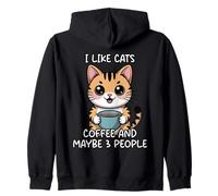 I Like Cats Coffee and Maybe 3 People Sudadera con Capucha