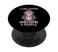 I Like Coffee and Maybe 3 People PopSockets PopGrip Adhesivo