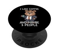 I Like Coffee and Maybe 3 People PopSockets PopGrip Adhesivo