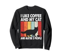 I Like Coffee and My Cat Maybe 3 People Vintage Ragdoll Cat Sudadera