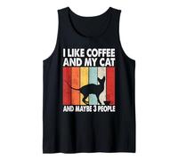 I Like Coffee and My Cat Maybe 3 People Vintage Sphynx Cat Camiseta sin Mangas