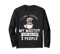I Like Coffee My English Mastiff Dog Maybe 3 People Dogs Manga Larga
