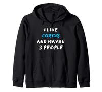 I Like Corgis and Maybe 3 People Pembroke Welsh Corgis Sudadera con Capucha