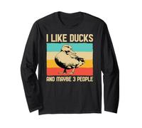 I Like Ducks and Maybe 3 People Amantes De Los Patos Manga Larga