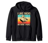 I Like Ducks and Maybe 3 People Amantes De Los Patos Sudadera con Capucha