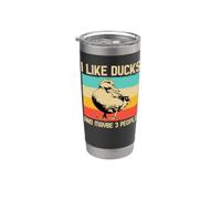 I Like Ducks And Maybe 3 People Amantes De Los Patos Vaso térmico de acero inoxidable de doble pared