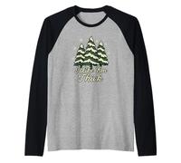 I Like 'Em Thick Funny Snow Covered Tree Winter Humor Design Camiseta Manga Raglan