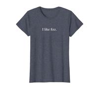 I Like Fizz - Tipografía Divertida Camiseta, Mujer, Azul Jaspeado, XL