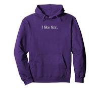 I Like Fizz - Tipografía Divertida Sudadera con Capucha, Unisex para Adultos, Morado, XL
