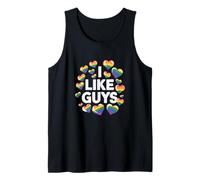 I Like Guys LGBTQ Orgullo Declaración Hombre Gay Aliado Camiseta sin Mangas