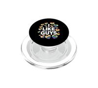 I Like Guys LGBTQ Orgullo Declaración Hombre Gay Aliado PopSockets PopGrip para MagSafe