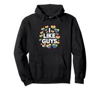 I Like Guys LGBTQ Orgullo Declaración Hombre Gay Aliado Sudadera con Capucha