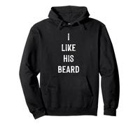I Like His Beard, Men Beard Quotes Novelty Graphic Designs Sudadera con Capucha