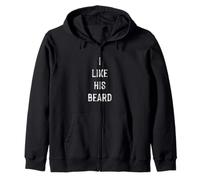 I Like His Beard, Men Beard Quotes Novelty Graphic Designs Sudadera con Capucha