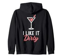 I Like It Dirty Funny Dirty Martini Glass Drink Happy Hour Sudadera con Capucha