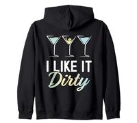 I Like It Dirty Funny Dirty Martini Glass Drink Happy Hour Sudadera con Capucha