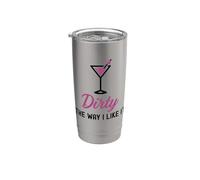I Like It Dirty Funny Dirty Martini Glass Drink Happy Hour Vaso térmico de acero inoxidable de doble pared