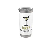 I Like It Dirty Funny Dirty Martini Glass Drink Happy Hour Vaso térmico de acero inoxidable de doble pared