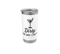 I Like It Dirty Funny Dirty Martini Glass Drink Happy Hour Vaso térmico de acero inoxidable de doble pared