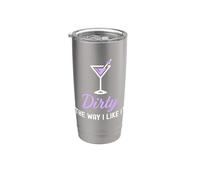 I Like It Dirty Funny Dirty Martini Glass Drink Happy Hour Vaso térmico de acero inoxidable de doble pared