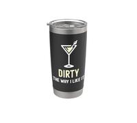 I Like It Dirty Funny Dirty Martini Glass Drink Happy Hour Vaso térmico de acero inoxidable de doble pared