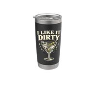 I Like It Dirty Martini Lover Cocktail Drink Olive Vodka Gin Vaso térmico de acero inoxidable de doble pared