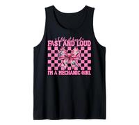 I Like It Hard Fast And Loud I'm A Mechanic Girl Llave de coche Camiseta sin Mangas