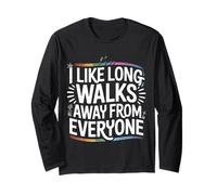 I Like Long Walks Away from Everyone Introvert Mood - Manga Larga