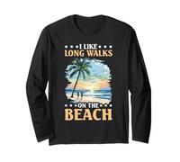I Like Long Walks On The Beach Turista de verano Manga Larga