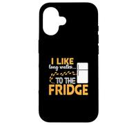 I LIKE long walks TO THE FRIDGE Funny Foodie Humor Carcasa para iPhone 16