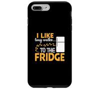 I LIKE long walks TO THE FRIDGE Funny Foodie Humor Carcasa para iPhone 7 Plus/8 Plus
