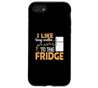 I LIKE long walks TO THE FRIDGE Funny Foodie Humor Carcasa para iPhone SE (2020) / 7 / 8