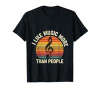 I Like Music More Than People Fan Introvertido -------- Camiseta