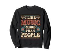 I Like Music More Than People Fan Introvertido --- Sudadera