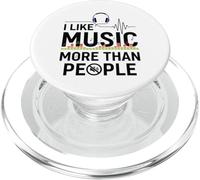 I Like Music More Than People Funny Audio Mood Quote PopSockets PopGrip para MagSafe