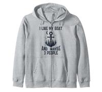 I Like My Boat And Maybe 3 People Funny Boater Design Sudadera con Capucha