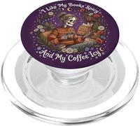 I Like My Books Spicy & My Coffee Icy Book Reading Bookish PopSockets PopGrip para MagSafe
