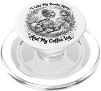 I Like My Books Spicy & My Coffee Icy Book Reading Bookish PopSockets PopGrip para MagSafe