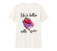 I Like My Books Spicy Romance Book Life is Better with Spice Camiseta Premium