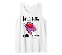 I Like My Books Spicy Romance Book Life is Better with Spice Camiseta sin Mangas