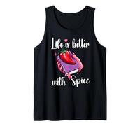 I Like My Books Spicy Romance Book Life is Better with Spice Camiseta sin Mangas