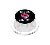 I Like My Books Spicy Romance Book Life is Better with Spice PopSockets PopGrip para MagSafe