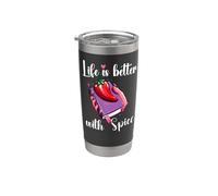 I Like My Books Spicy Romance Book Life is Better with Spice Vaso térmico de acero inoxidable de doble pared